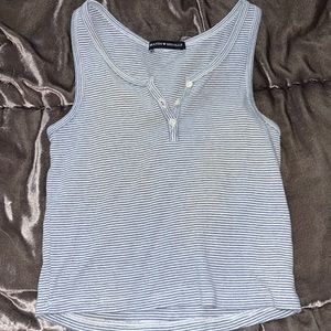 Brandy Melville blue and white stripe tank top
